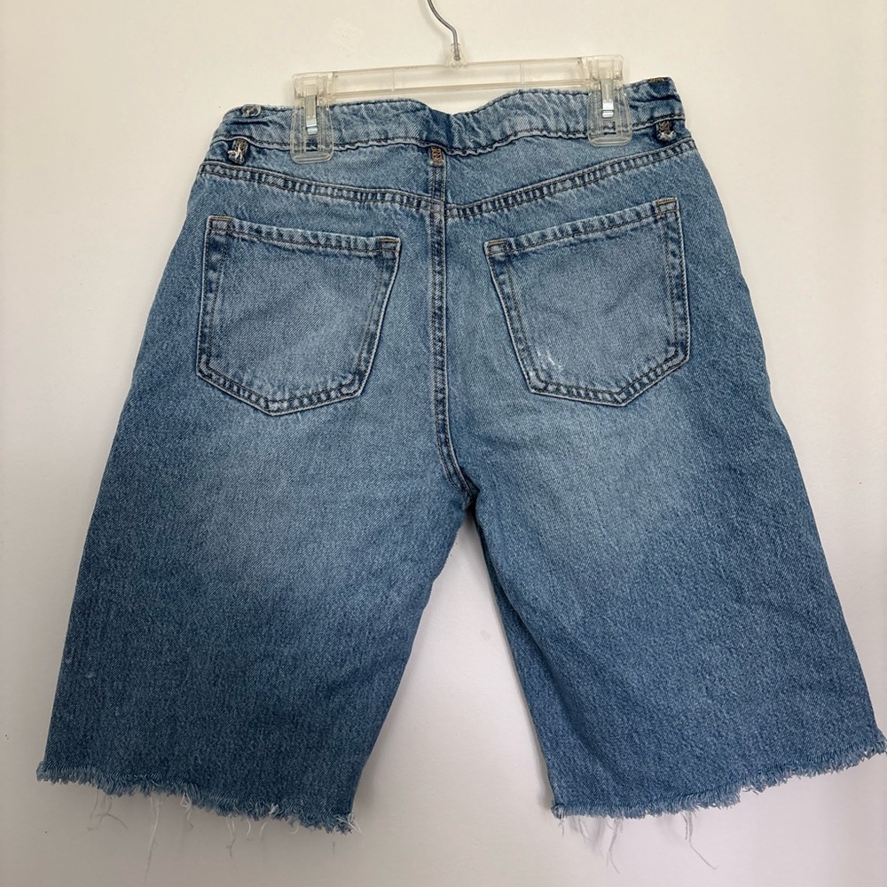 Garage Denim Bermuda Shorts Raw Hem - Picture 6 of 7